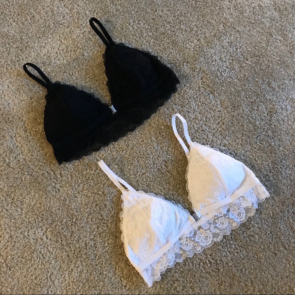 Gilly Hicks Lace Triangle Bralette Bundle!